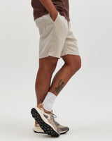 Kurt - Beige Washed Linen Shorts