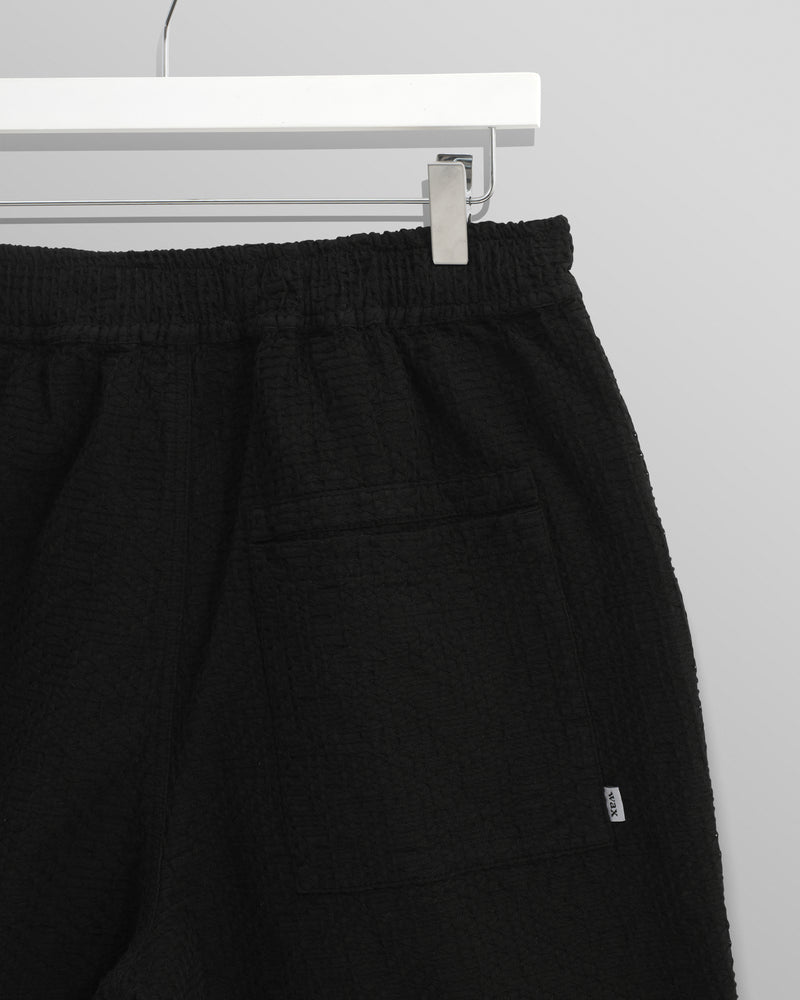 wax london Kurt - Black Honeycomb Cotton Shorts