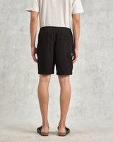 wax london Kurt - Black Honeycomb Cotton Shorts