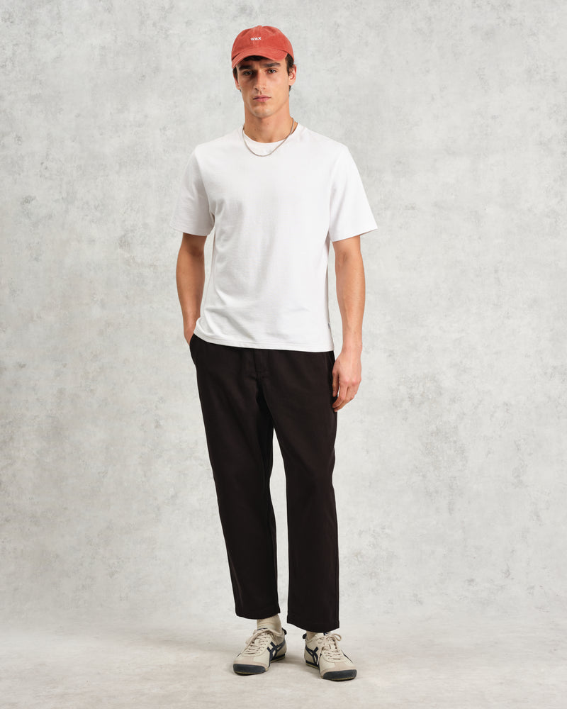 wax london Kurt - Black Longer Leg Organic Cotton Trousers