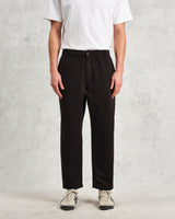 wax london Kurt - Black Longer Leg Organic Cotton Trousers