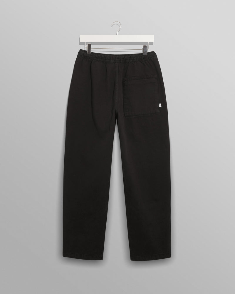 wax london Kurt - Black Longer Leg Organic Cotton Trousers