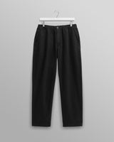 wax london Kurt - Black Longer Leg Organic Cotton Trousers