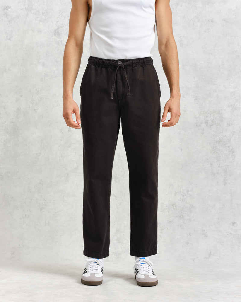 wax london Kurt - Black Organic Cotton Trousers