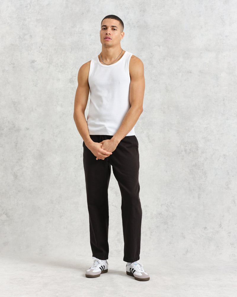 wax london Kurt - Black Organic Cotton Trousers