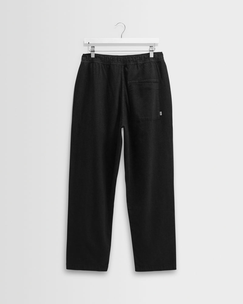 Men's Black Organic Cotton Trousers | Wax London