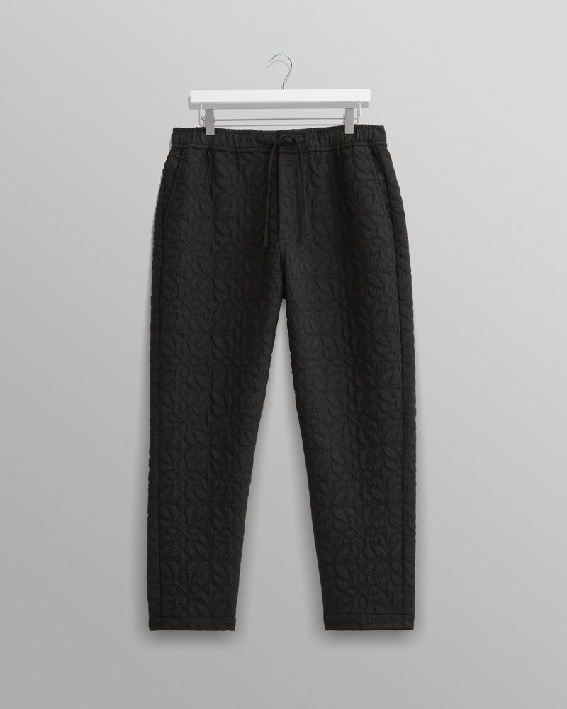 wax london Kurt - Black Petal Quilt Trousers