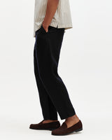 Kurt - Black Washed Linen Relaxed Fit Trousers