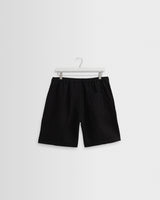 wax london men's Kurt - Washed Black Linen Shorts