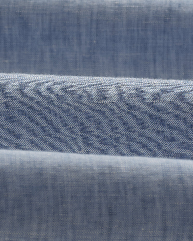 wax london Kurt - Blue Two-Tone Linen Shorts