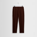 Kurt - Brown Washed Linen Relaxed Fit Trousers