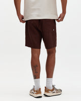 Kurt - Brown Washed Linen Shorts