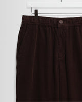 wax london men's Kurt - Dark Brown Cotton Corduroy Trouser