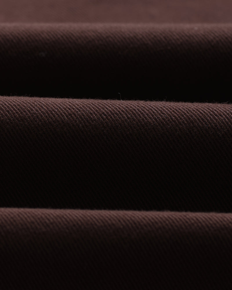 wax london men's Kurt - Dark Brown Organic Cotton Trousers