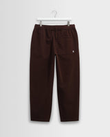 wax london men's Kurt - Dark Brown Organic Cotton Trousers
