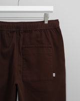 wax london men's Kurt - Dark Brown Organic Cotton Trousers
