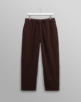 wax london men's Kurt - Dark Brown Organic Cotton Trousers