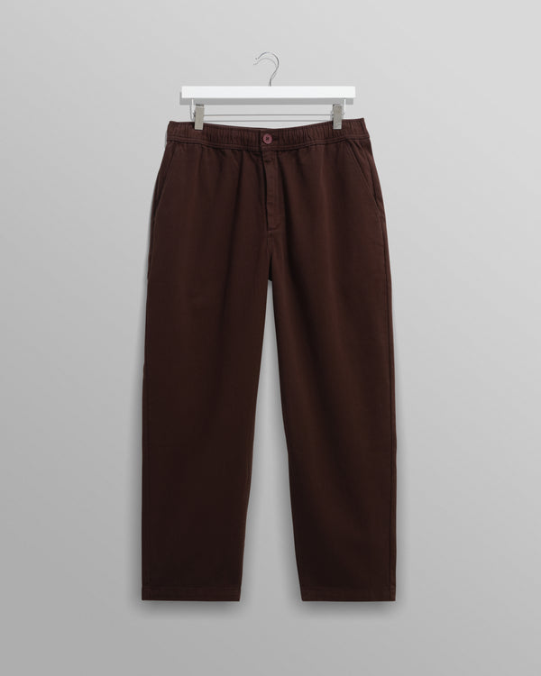 wax london men's Kurt - Dark Brown Organic Cotton Trousers