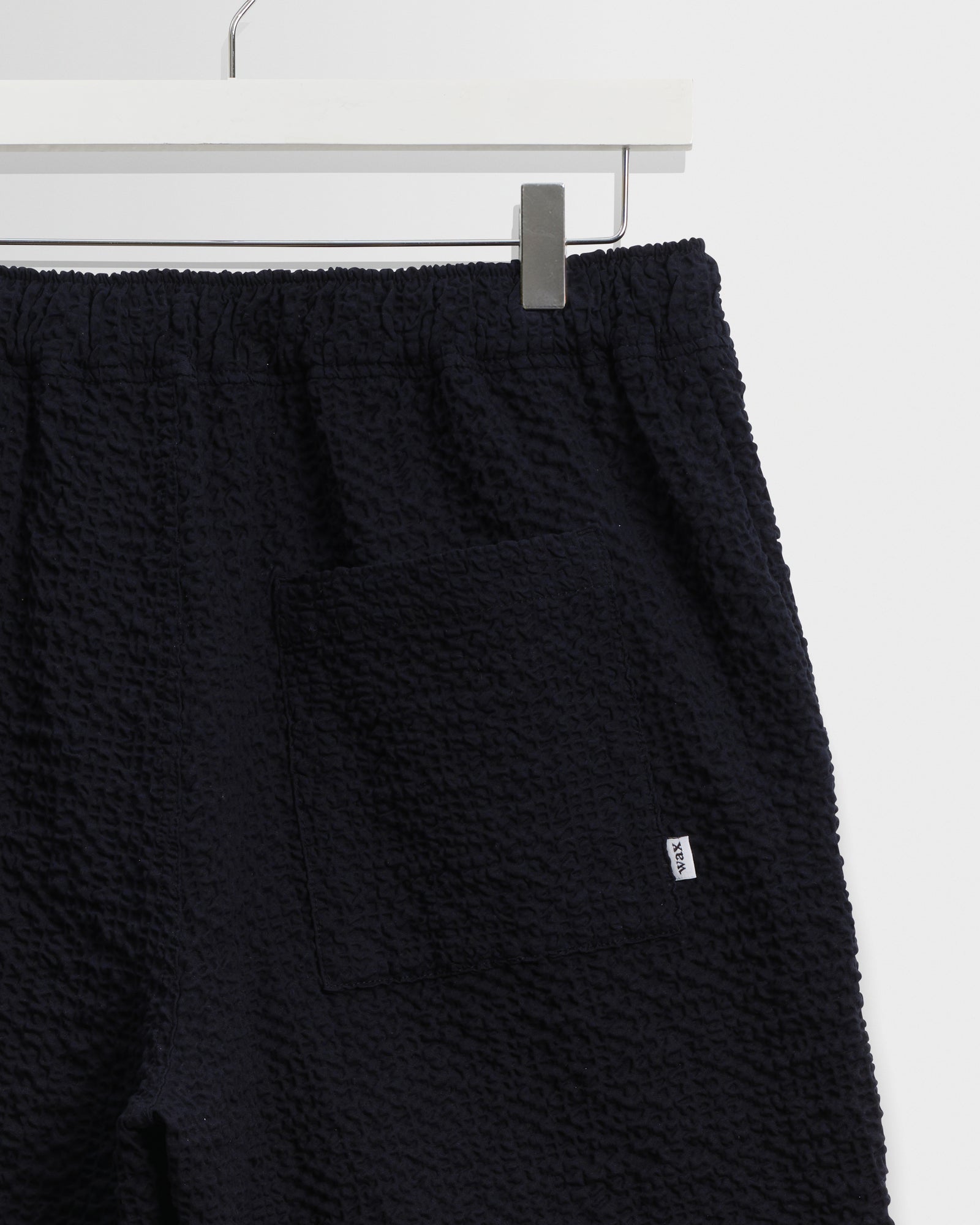 Men's Dark Navy Jumbo Seersucker Shorts | Wax London