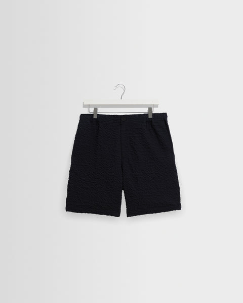 Kurt - Dark Navy Jumbo Seersucker Shorts