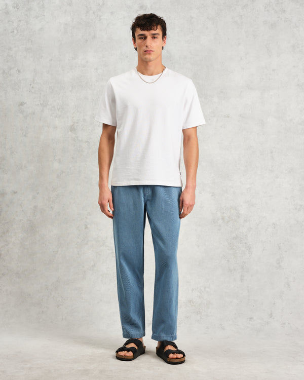 wax london Kurt - Indigo Longer Leg Organic Cotton Trousers