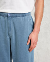 wax london Kurt - Indigo Longer Leg Organic Cotton Trousers