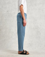 wax london Kurt - Indigo Longer Leg Organic Cotton Trousers