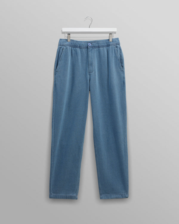 wax london Kurt - Indigo Longer Leg Organic Cotton Trousers