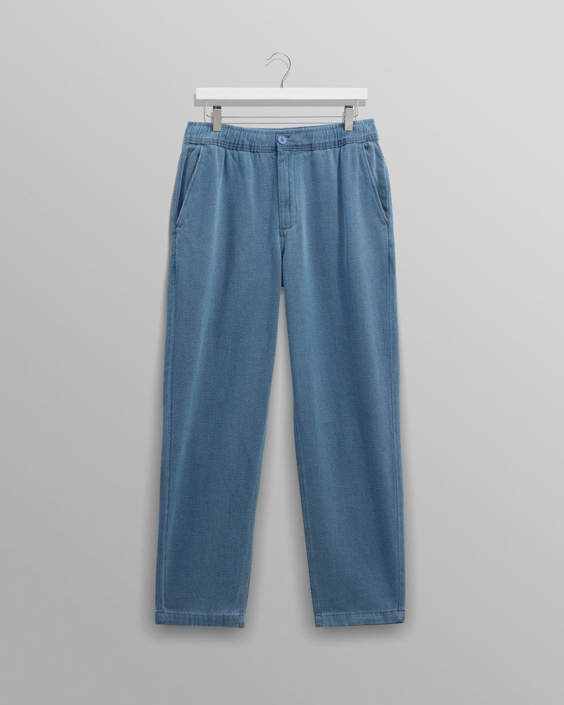 wax london Kurt - Indigo Longer Leg Organic Cotton Trousers