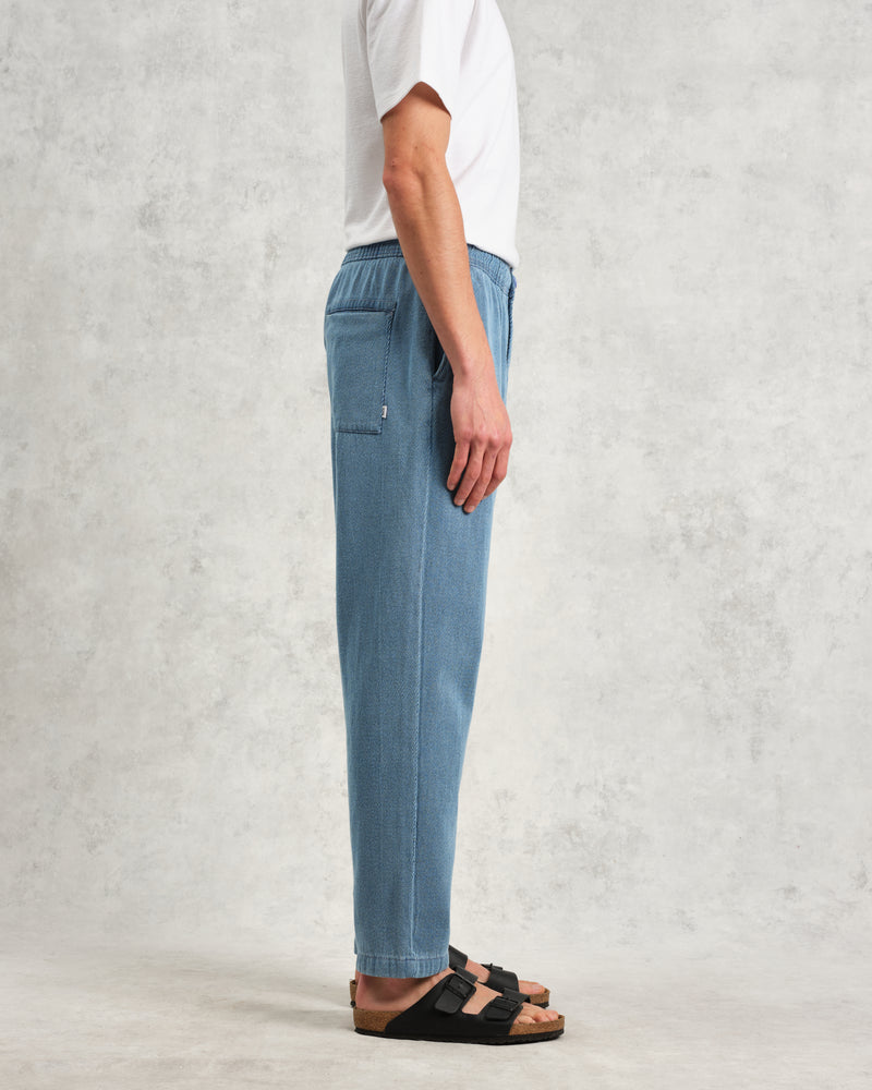 wax london Kurt - Indigo Organic Cotton Trousers