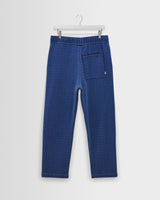 wax london men's Kurt - Indigo Textured Organic Dobby Cotton Relaxed Fit Trousers
