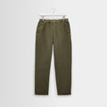 Kurt - Khaki Crinkle Cotton-Linen Relaxed Fit Trousers