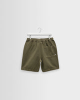 wax london men's Kurt - Khaki Crinkle Cotton-Linen Shorts
