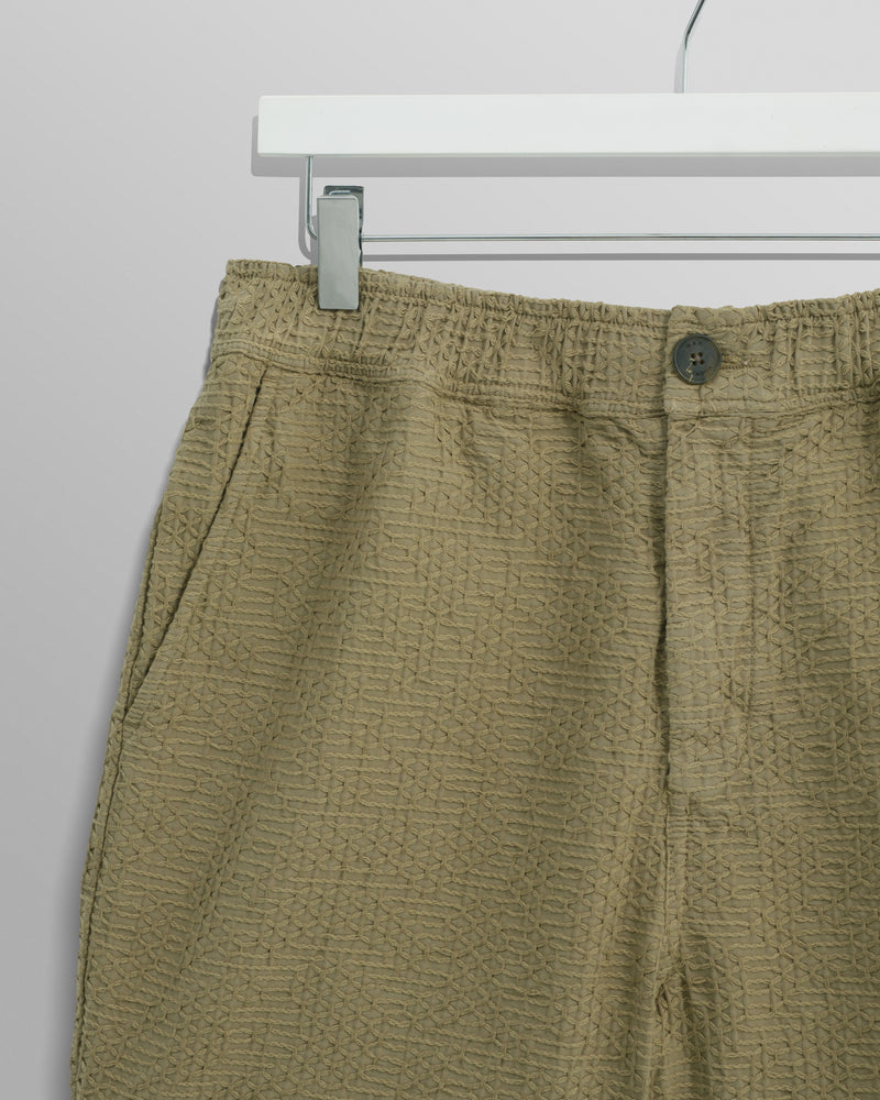 wax london Kurt - Khaki Honeycomb Cotton Shorts