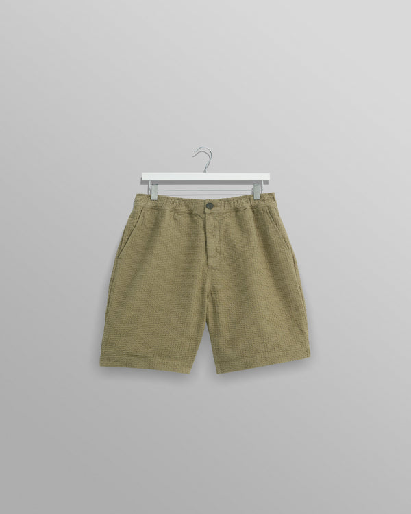 wax london men's Kurt - Khaki Honeycomb Cotton Shorts