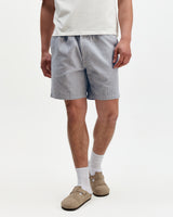 Kurt - Light Blue Herringbone Cotton Shorts