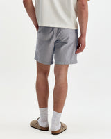 Kurt - Light Blue Herringbone Cotton Shorts