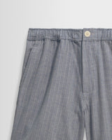 Kurt - Light Blue Herringbone Cotton Shorts