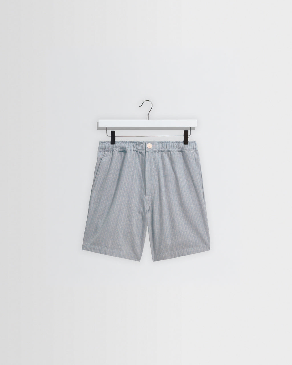Kurt - Light Blue Herringbone Cotton Shorts