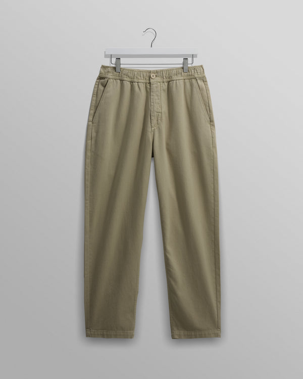 wax london Kurt - Light Khaki Longer Leg Organic Cotton Trousers