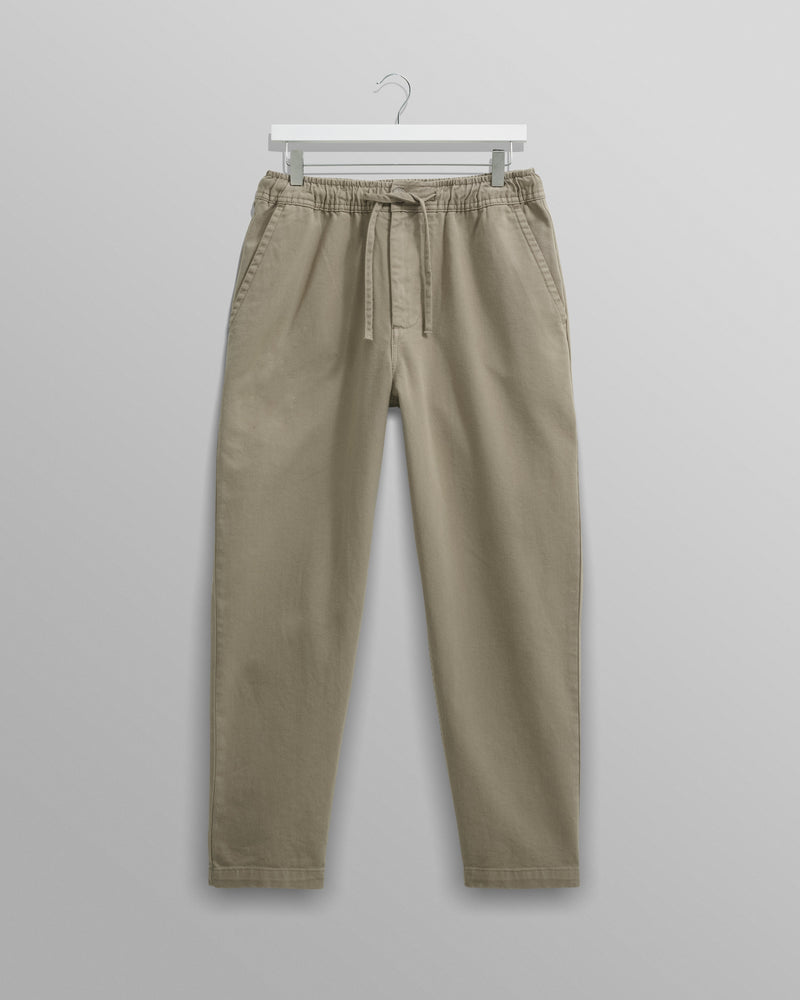 wax london Kurt - Light Khaki Longer Leg Organic Cotton Trousers