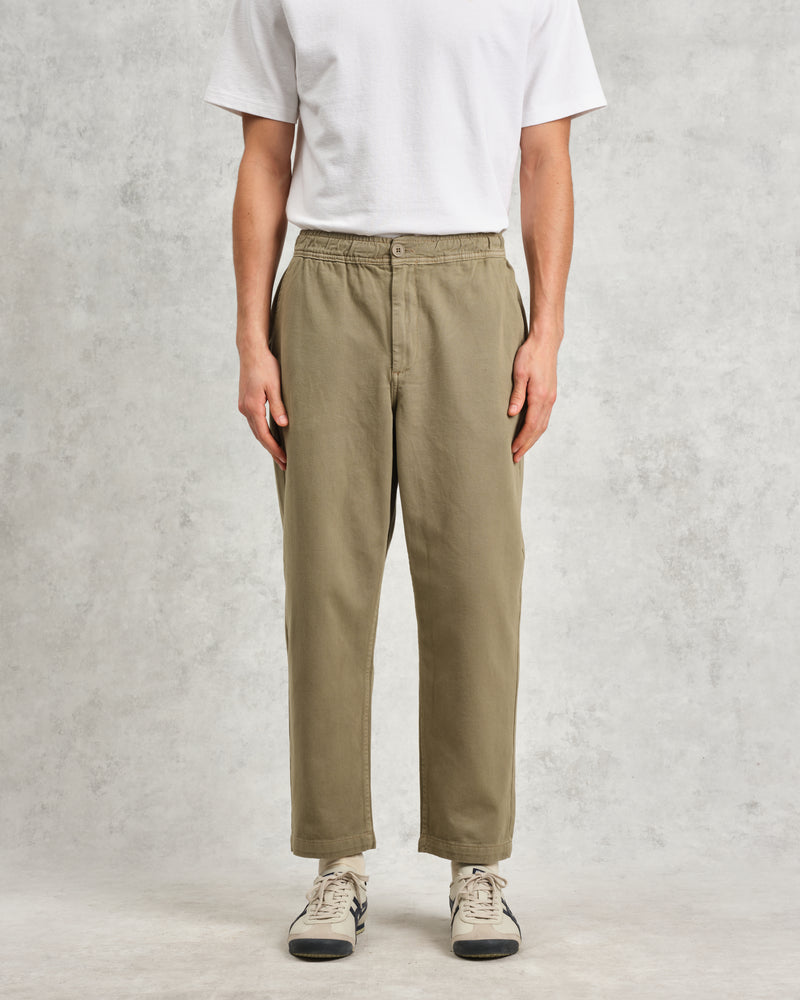 wax london Kurt - Light Khaki Organic Cotton Trousers