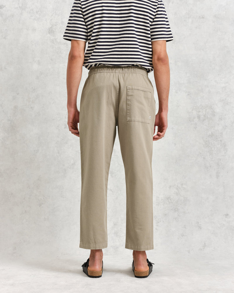 wax london Kurt - Light Khaki Organic Cotton Trousers