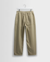 wax london men's Kurt - Light Khaki Organic Cotton Trousers