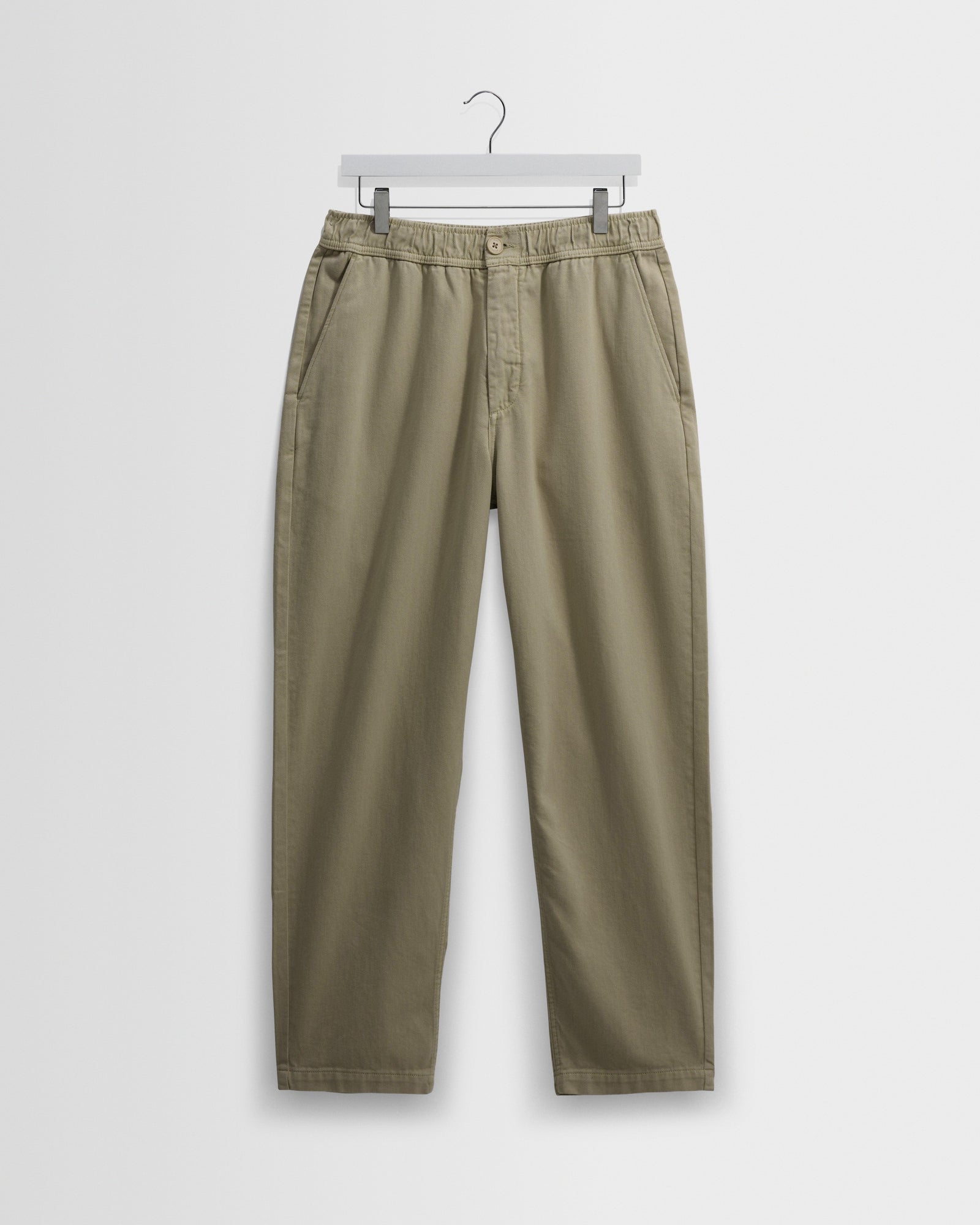 Men's Light Khaki Organic Cotton Trousers | Wax London