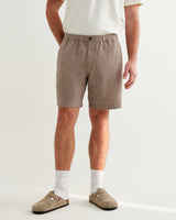 wax london men's Kurt - Natural Chalk Stripe Shorts