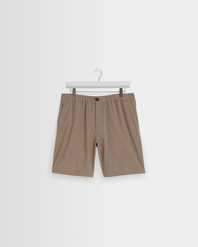 Kurt - Natural Chalk Stripe Shorts