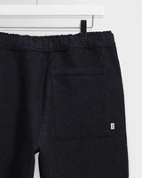 wax london men's Kurt - Navy And Black Tonal Jacquard Trouser