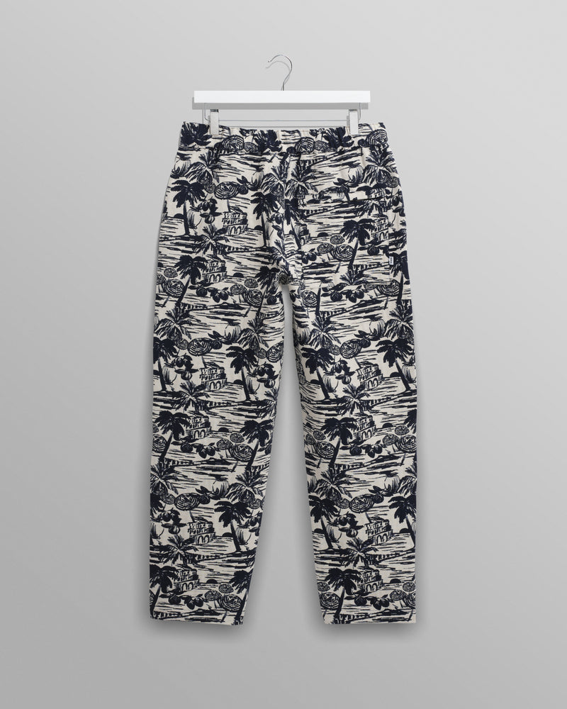 wax london Kurt - Navy And Ecru Beach Jacquard Trousers