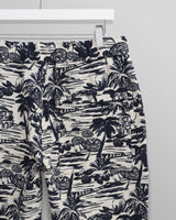 wax london Kurt - Navy And Ecru Beach Jacquard Trousers